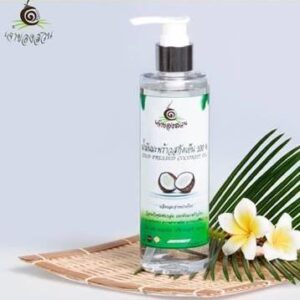 น้ำมันมะพร้าวบริสุทธิ์สกัดเย็น (250 ml) แบบหัวปั๊ม ตรา เจ้าของสวน