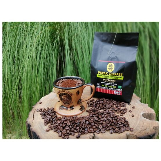 กาแฟสด คั่วกลาง (เมล็ดคั่ว) ยี่ห้อพยัคฆ์กาแฟ(Payak Coffee) 100% Arabica Coffee Beans  ขนาด 500 กรัม