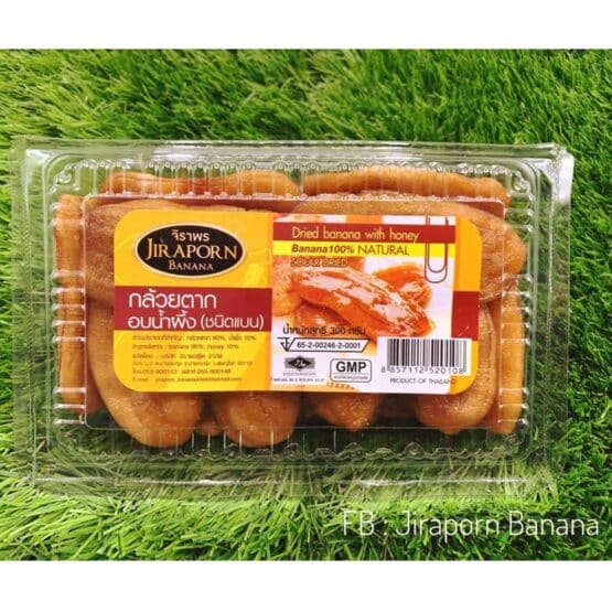 Solar Dried Natural Banana (Flat Shape), 300 g.