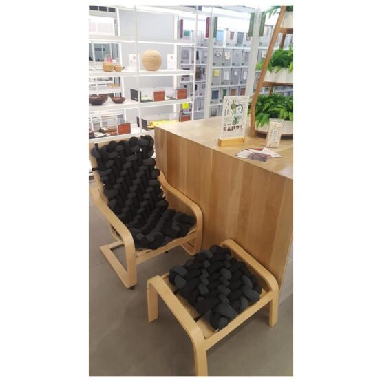 Rubber weave cushion