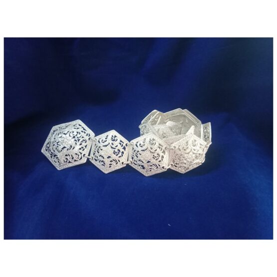 Sukhothai Hexagon Silver belt in Pattern, 211.2 g.