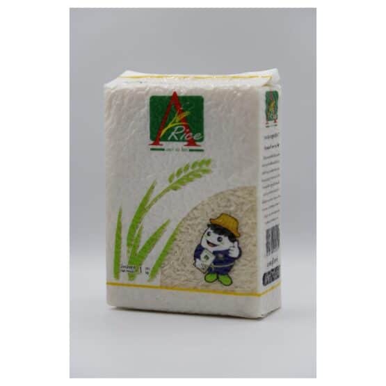 ข้าวหอมมะลิ 100 %  ตรา A-Rice  บรรจุ 1 กิโลกรัม (สกต.สุรินทร์ จำกัด)