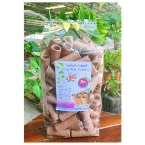 ทองม้วนข้าวไรซ์เบอรี่ รสกุ้งผักชี