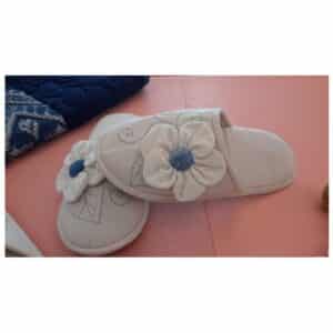 รองเท้าใส่ในบ้าน ผ้าด้นมือ
