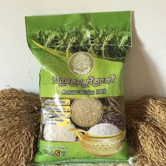 100 % Premium Jasmine Rice 5 kg. (Khoa Horm Soi Sri)