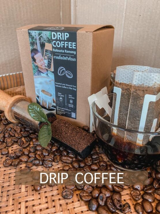 กาแฟคั่วบด รูปแบบ drip ขนาดบรรจุ / 10 ซอง 150 กรัม กาแฟตาเอ๋  โรบัสต้า 100% - Image 3