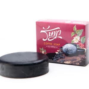 สบู่กาแฟ ผสมผงสครับกาแฟที่คัดพิเศษ ขนาด 100 กรัม ตรา รัษฎา