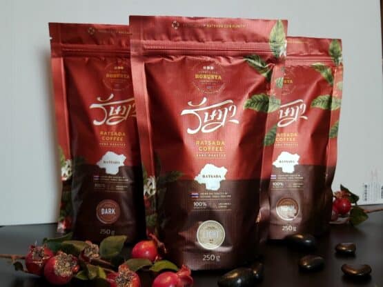 กาแฟคั่วบด โรบัสต้า คั่วอ่อน ขนาด 250 กรัม ตรา รัษฎา (RATSADA COFFEE)
