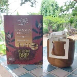 กาแฟดริป โรบัสต้า แบบเข้ม (Dark Coffee) บรรจุ 10 ซอง ตรา รัษฎา (RATSADA COFFEE)