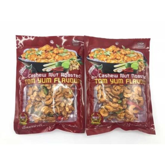 Cashew nuts (Half), Tom Yum flavor, 120 g.*50 packs (Kayee Phuket Nong O)