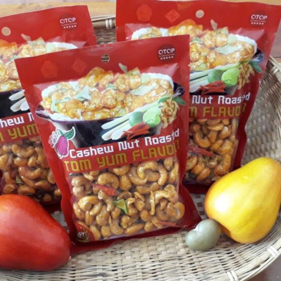 Cashew nuts, Tom Yum flavor, 240 g. (Kayee Phuket Nong O)