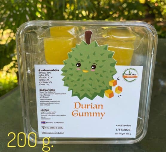 Durian Gummy, 200 g. (Jar) (Pathum Thip Farm)