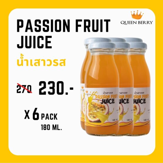 Ready-to-Drink Passion Fruit, 180 ml. * 6 bottles (Queen Berry)