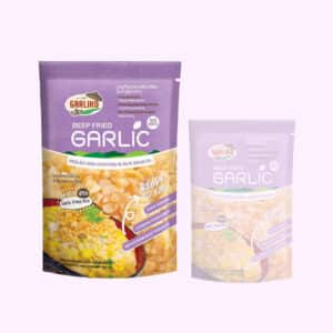 กระเทียมแกะเปลือกเจียวในน้ำมันรำข้าว ขนาด 100 กรัม ตรา Garliko