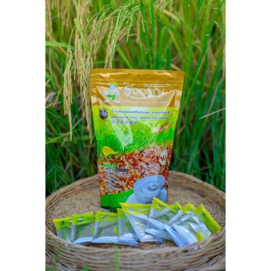 Natural Germinated  Jasmine Brown Rice, mixed pandanus, 200 g. (Rung Arun) - Image 3