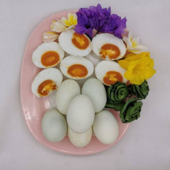 Salted Eggs applied with Termite Mounds Soil,  6  eggs (Baan Chom Chaeng) - Image 4