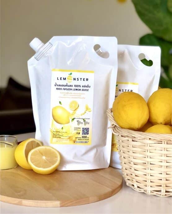 น้ำเลมอนคั้นสด 100% แช่แข็ง (Frozen Lemon Juice) ตรา เลมอนสเตอร์ (Lemonster)