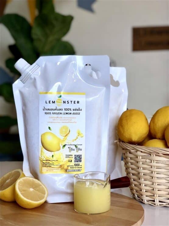 น้ำเลมอนคั้นสด 100% แช่แข็ง (Frozen Lemon Juice) ตรา เลมอนสเตอร์ (Lemonster) - Image 2