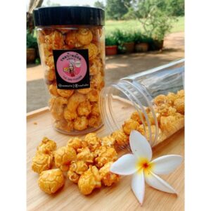 Popcorn caramel, less sweet, 120 g. (Khanom Baan Aom)