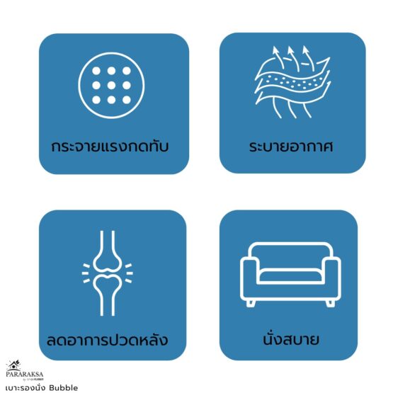 เบาะรองนั่งยางพารา รุ่น Bubble ตรา ParaRuksa - Image 10