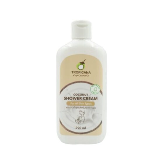 ครีมอาบน้ำน้ำมันมะพร้าวสูตรสำหรับทุกสภาพผิว ขนาด 290 ML ตรา Tropicana (ทรอปิคานา)