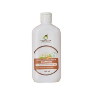 แชมพูสูตรฟื้นบำรุงผมแห้งเสีย Coconut Intense Repair Shampoo For Normal-Damaged Hair 290 มล. ตรา Tropicana (ทรอปิคานา)