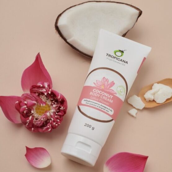 ครีมบำรุงผิวน้ำมันมะพร้าวสูตรผสมสารสกัดดอกบัว ขนาด 200 กรัม ตรา Tropicana (ทรอปิคานา) - Image 2