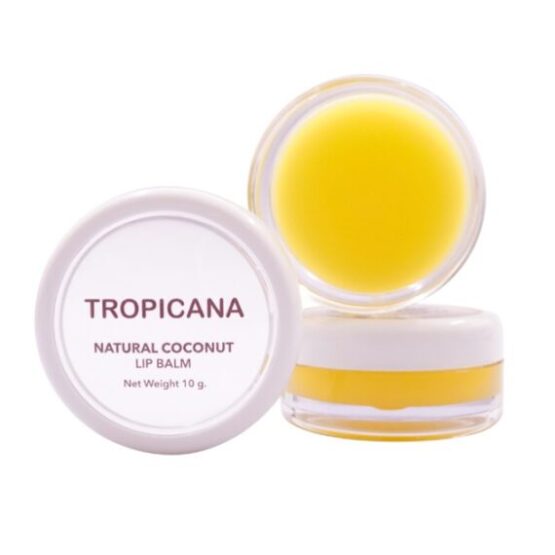ลิปบาล์มบำรุงริมฝีปากน้ำมันมะพร้าว สูตร NON PRESERVATIVE กลิ่น BANANA HAPPY ขนาด 10 กรัม ตรา Tropicana (ทรอปิคานา) - Image 2