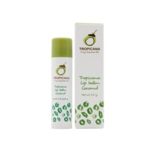 ลิปบาล์มบำรุงริมฝีปากน้ำมันมะพร้าวแบบแท่ง สูตร NON PRESERVATIVE กลิ่น COCONUT ขนาด 4.5 กรัม ตรา Tropicana (ทรอปิคานา)