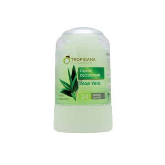 สารส้มระงับกลิ่นกาย Crystal Deodorant Aloe Vera 70 กรัม ตรา Tropicana (ทรอปิคานา)