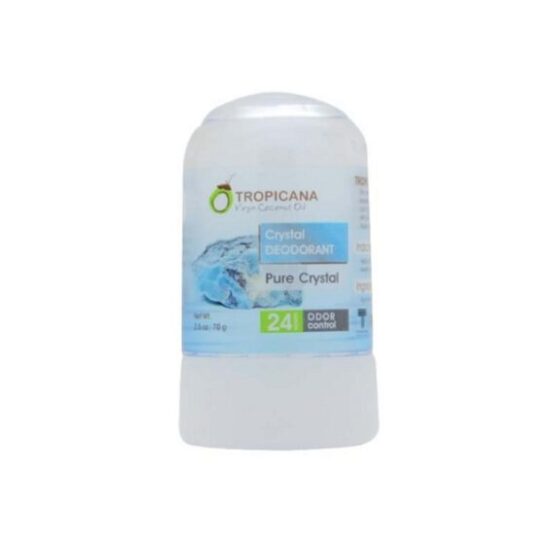 สารส้มระงับกลิ่นกาย Crystal Deodorant Natural ขนาด 70 กรัม ตรา Tropicana (ทรอปิคานา)