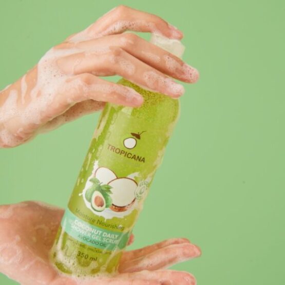 เจลอาบน้ำสครับ สูตรน้ำมันอะโวคาโด ขนาด 350 มล. ตรา Tropicana (ทรอปิคานา) - Image 3