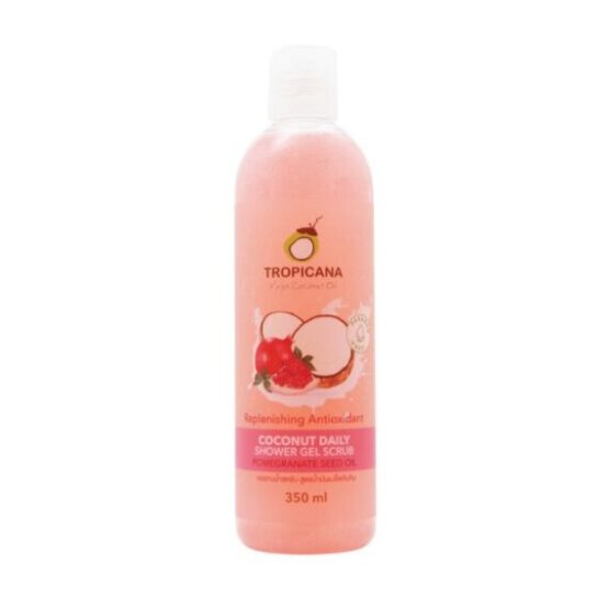 เจลอาบน้ำสครับ สูตรน้ำมันเมล็ดทับทิม ขนาด 350 มล. ตรา Tropicana (ทรอปิคานา) - Image 3