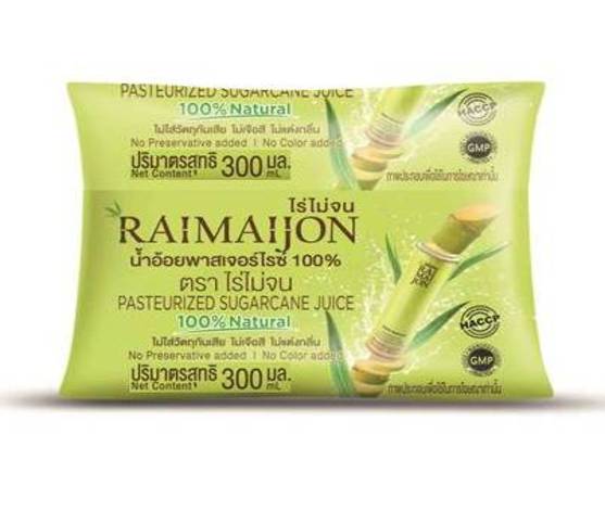 น้ำอ้อยพาสเจอร์ไรซ์ 300 cc ตรา ไร่ไม่จน (RAIMAIJON)