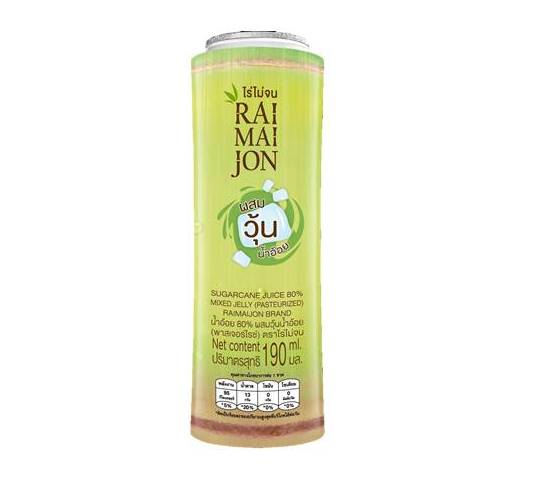 น้ำอ้อยวุ้นพาสเจอร์ไรซ์ 190 cc ตรา ไร่ไม่จน (RAIMAIJON)